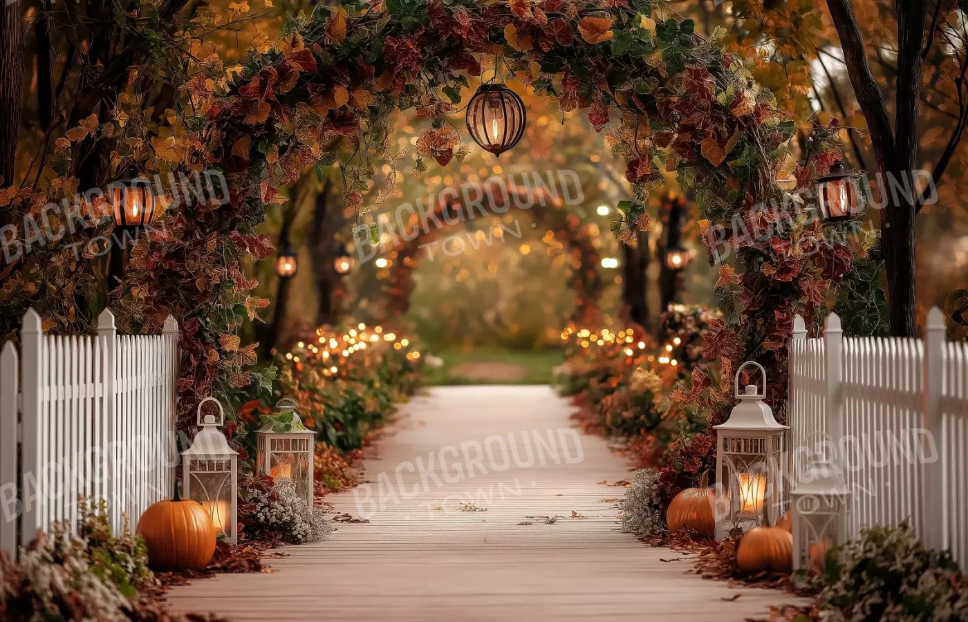 Arch Floral Pathway 14’X9’ Ultracloth (168 X 108 Inch) Backdrop