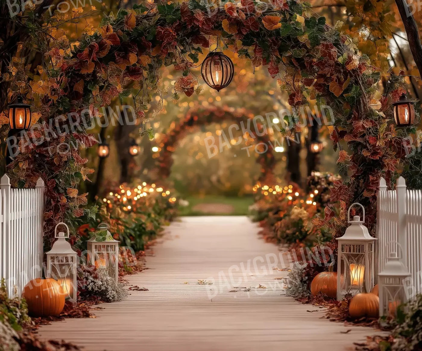 Arch Floral Pathway 5’X4’2 Fleece (60 X 50 Inch) Backdrop