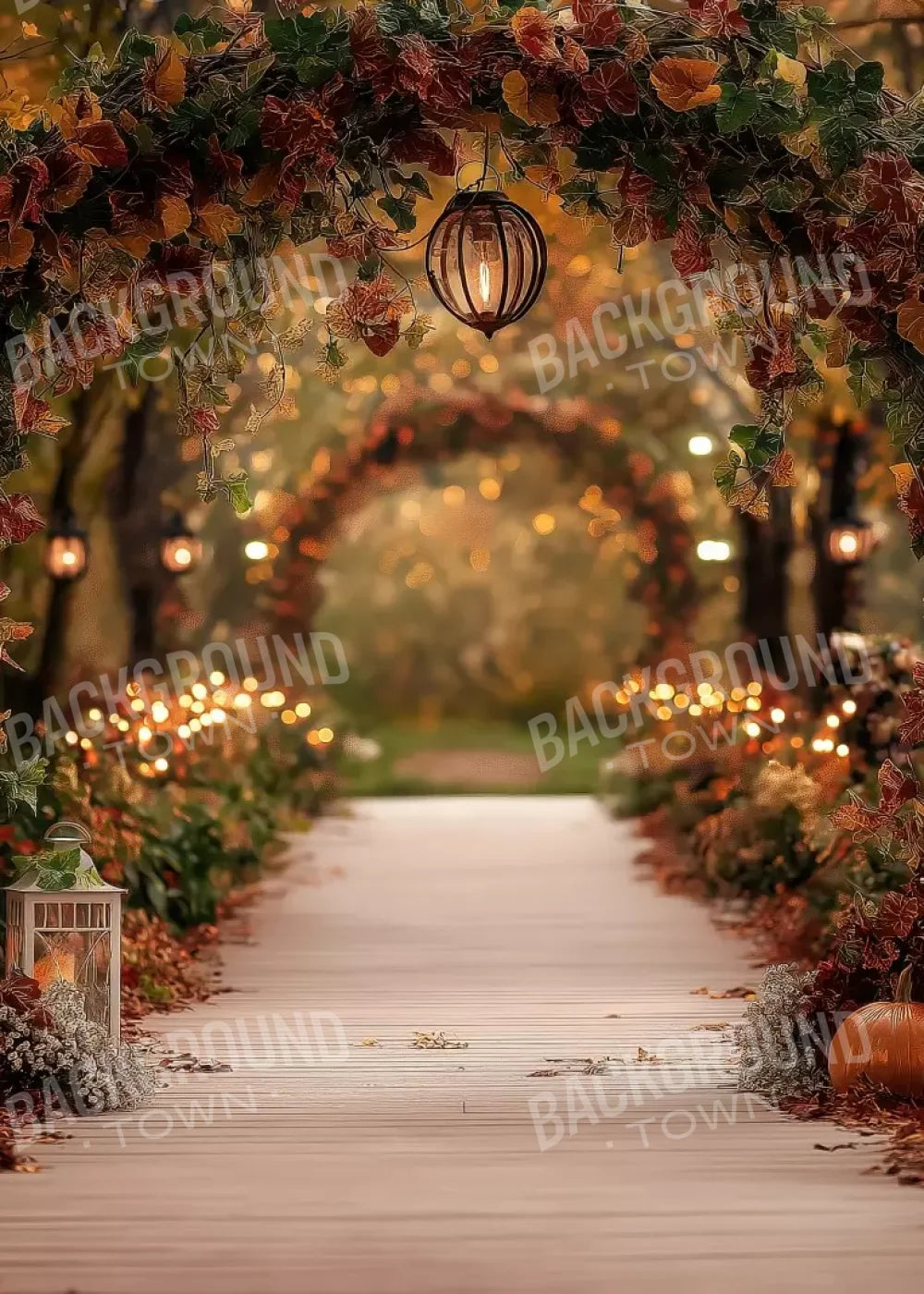 Arch Floral Pathway 5’X7’ Ultracloth (60 X 84 Inch) Backdrop