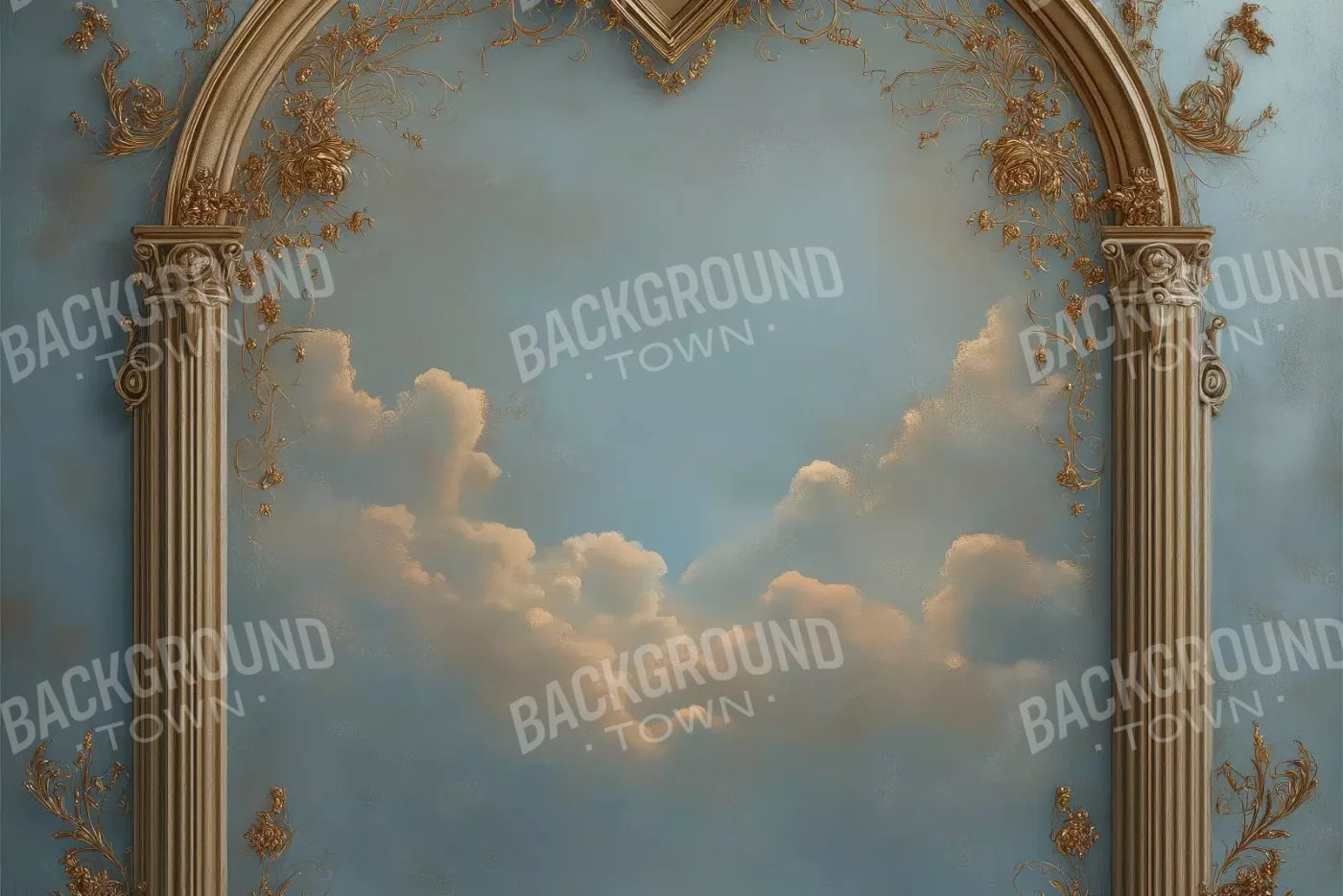 Archway Over Sky Painting 12’X8’ Ultracloth (144 X 96 Inch) Backdrop