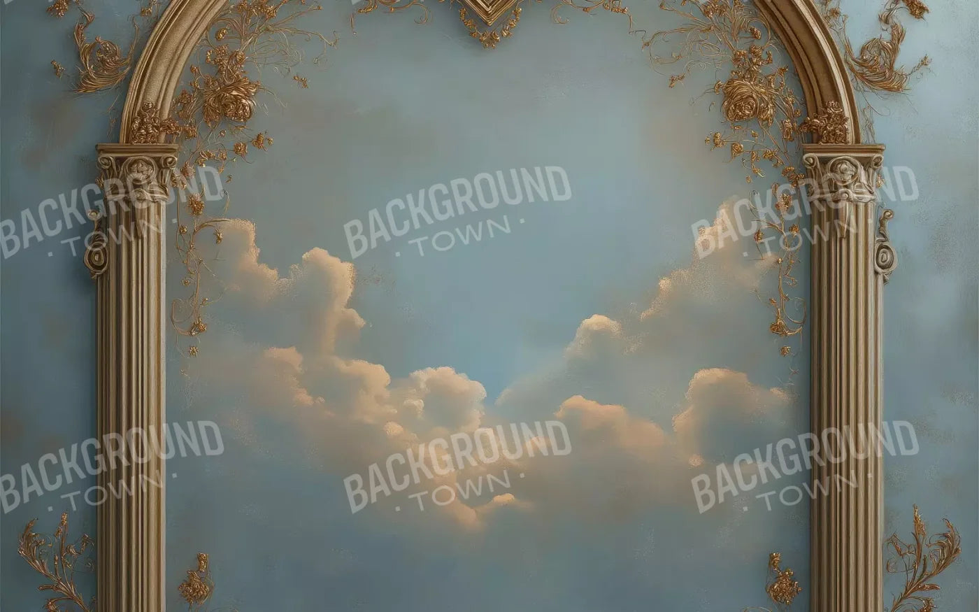 Archway Over Sky Painting 8’X5’ Ultracloth (96 X 60 Inch) Backdrop