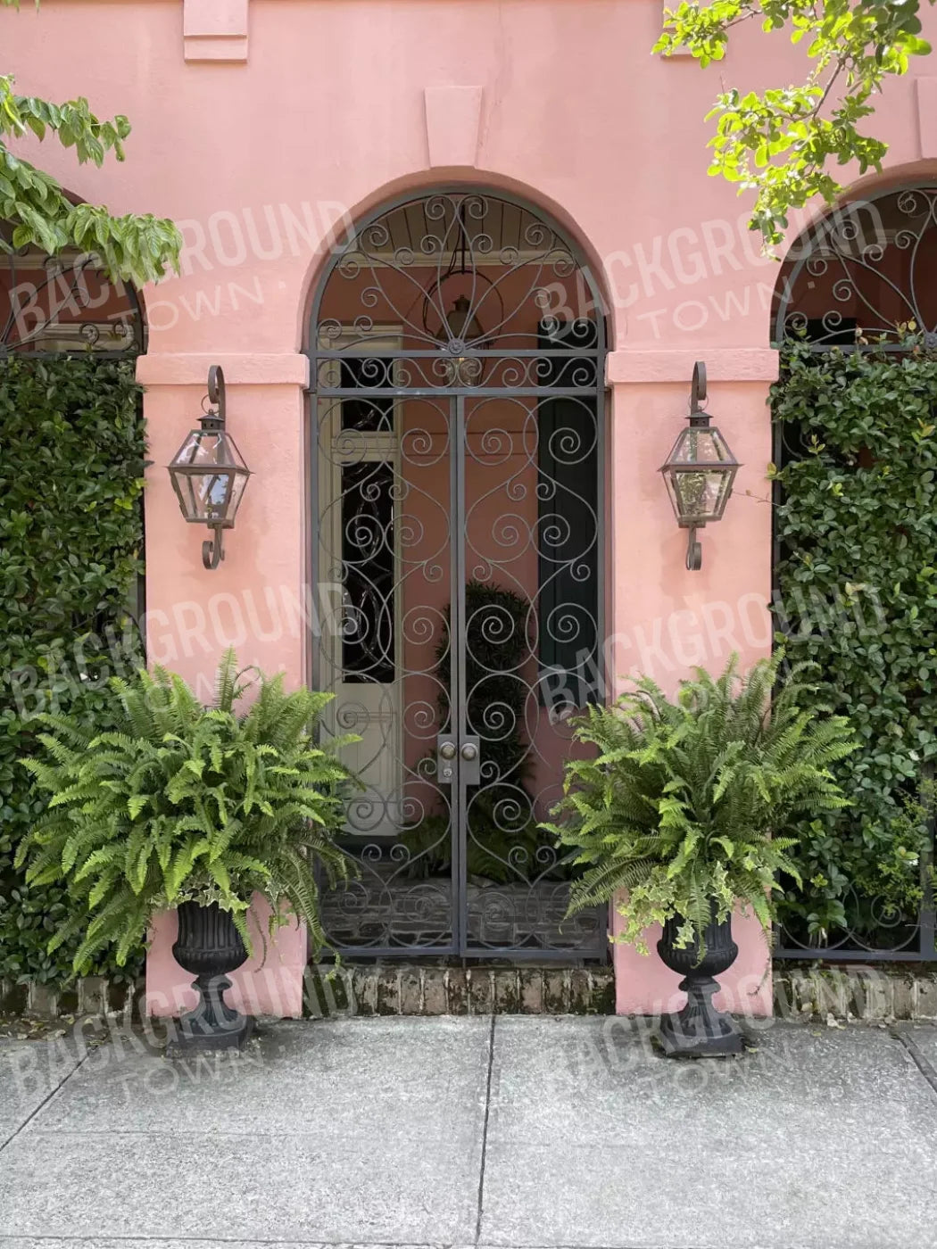 Archway Walk 8X10 Fleece ( 96 X 120 Inch ) Backdrop