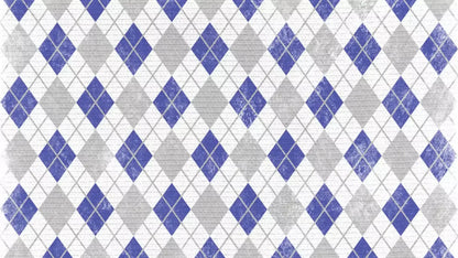 Argyle Blue 14X8 Ultracloth ( 168 X 96 Inch ) Backdrop