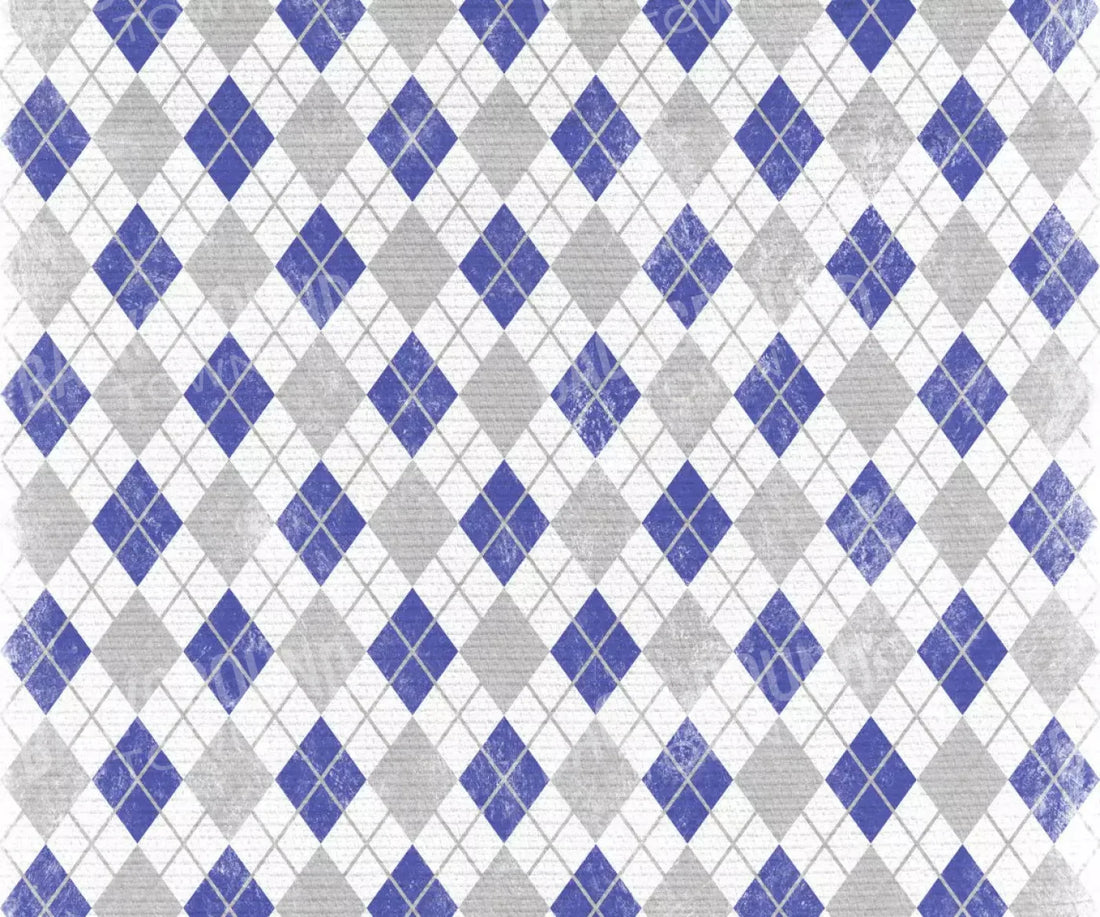 Argyle Blue 5X42 Fleece ( 60 X 50 Inch ) Backdrop