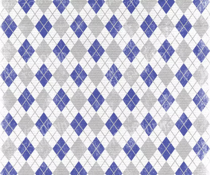 Argyle Blue 5X42 Fleece ( 60 X 50 Inch ) Backdrop