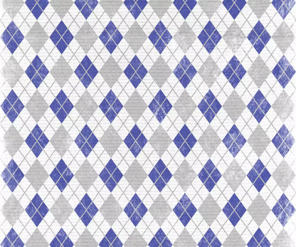 Argyle Blue 5X42 Fleece ( 60 X 50 Inch ) Backdrop