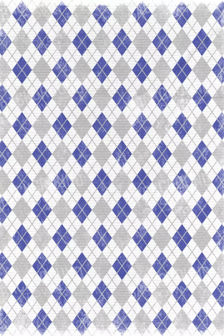 Argyle Blue 5X8 Ultracloth ( 60 X 96 Inch ) Backdrop