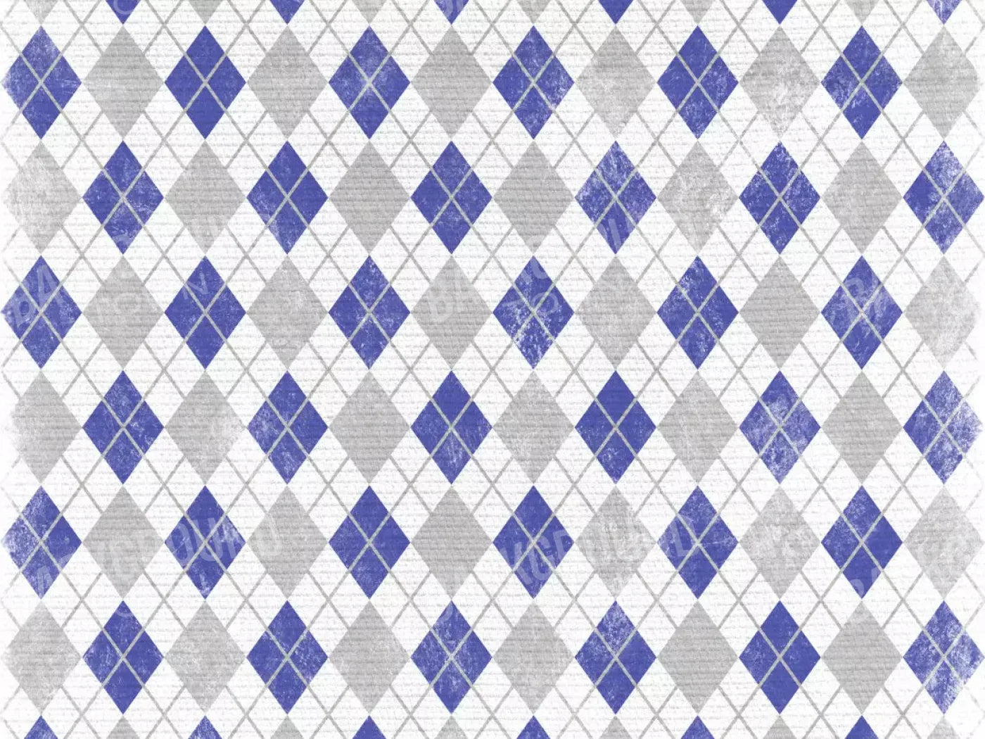 Argyle Blue 7X5 Ultracloth ( 84 X 60 Inch ) Backdrop