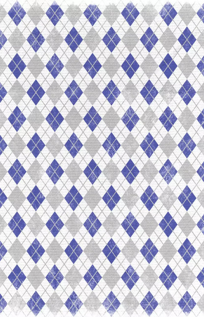 Argyle Blue 8X12 Ultracloth ( 96 X 144 Inch ) Backdrop