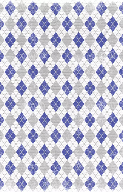 Argyle Blue 8X12 Ultracloth ( 96 X 144 Inch ) Backdrop