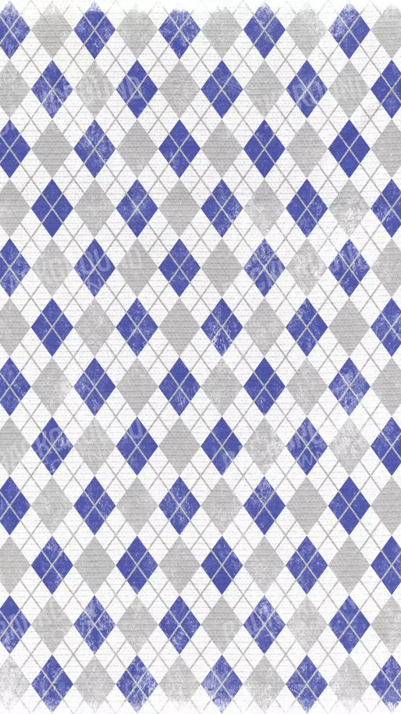 Argyle Blue 8X14 Ultracloth ( 96 X 168 Inch ) Backdrop