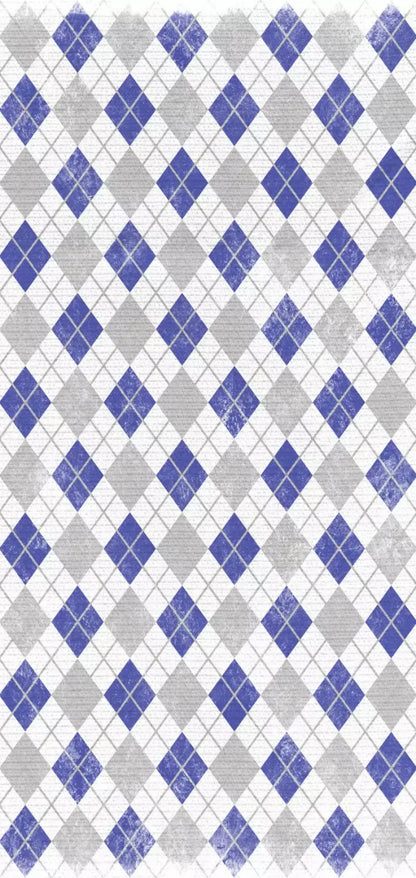 Argyle Blue 8X16 Ultracloth ( 96 X 192 Inch ) Backdrop