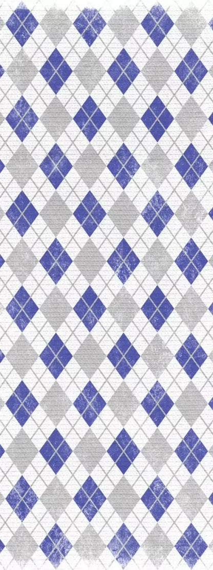 Argyle Blue 8X20 Ultracloth ( 96 X 240 Inch ) Backdrop