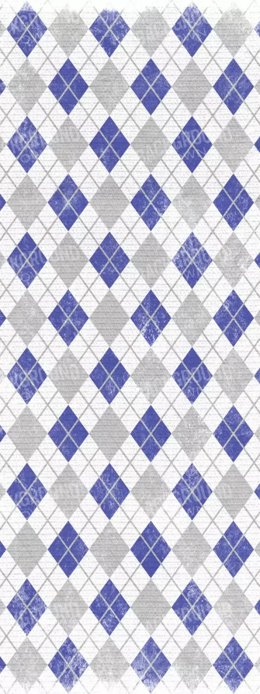 Argyle Blue 8X20 Ultracloth ( 96 X 240 Inch ) Backdrop
