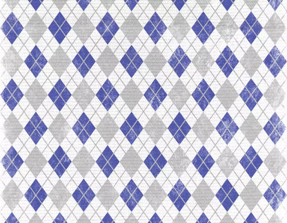 Argyle Blue 8X6 Fleece ( 96 X 72 Inch ) Backdrop