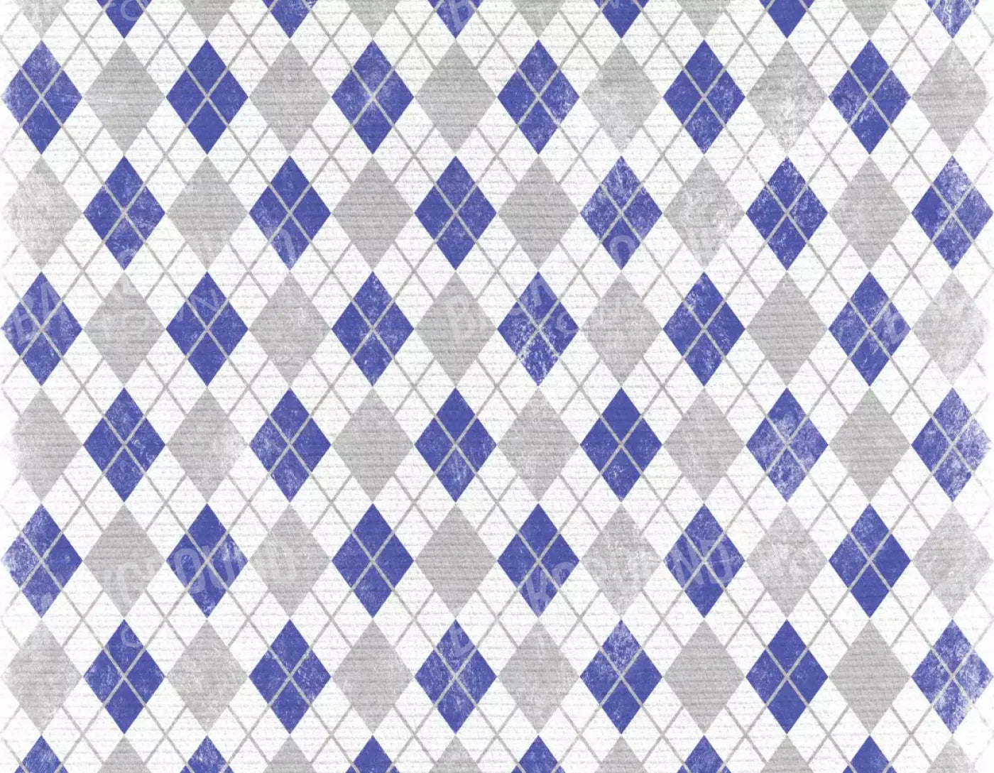 Argyle Blue 8X6 Fleece ( 96 X 72 Inch ) Backdrop