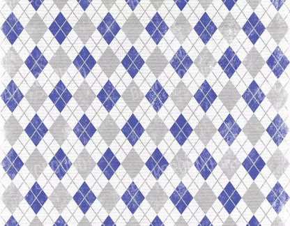 Argyle Blue 8X6 Fleece ( 96 X 72 Inch ) Backdrop