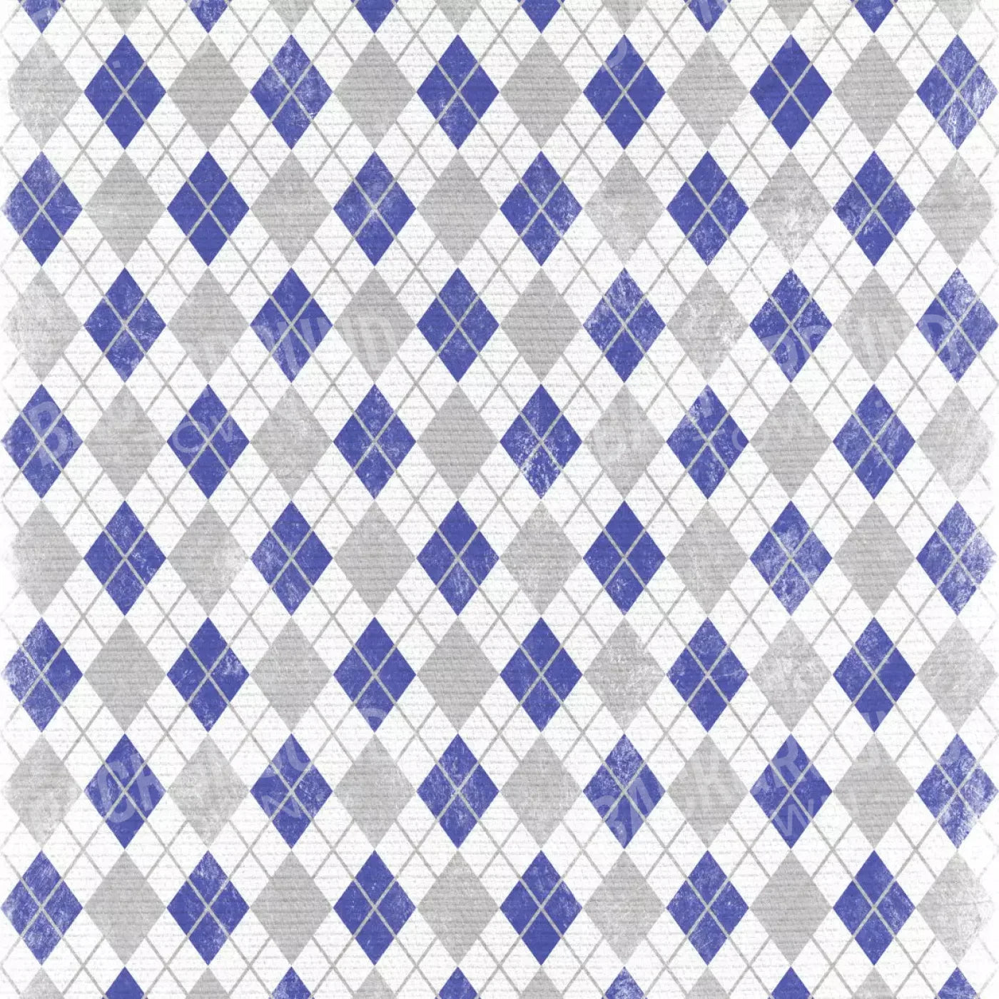 Argyle Blue 8X8 Fleece ( 96 X Inch ) Backdrop