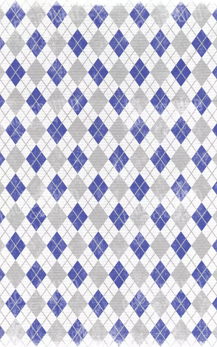 Argyle Blue 9X14 Ultracloth ( 108 X 168 Inch ) Backdrop