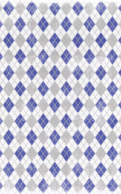 Argyle Blue 9X14 Ultracloth ( 108 X 168 Inch ) Backdrop