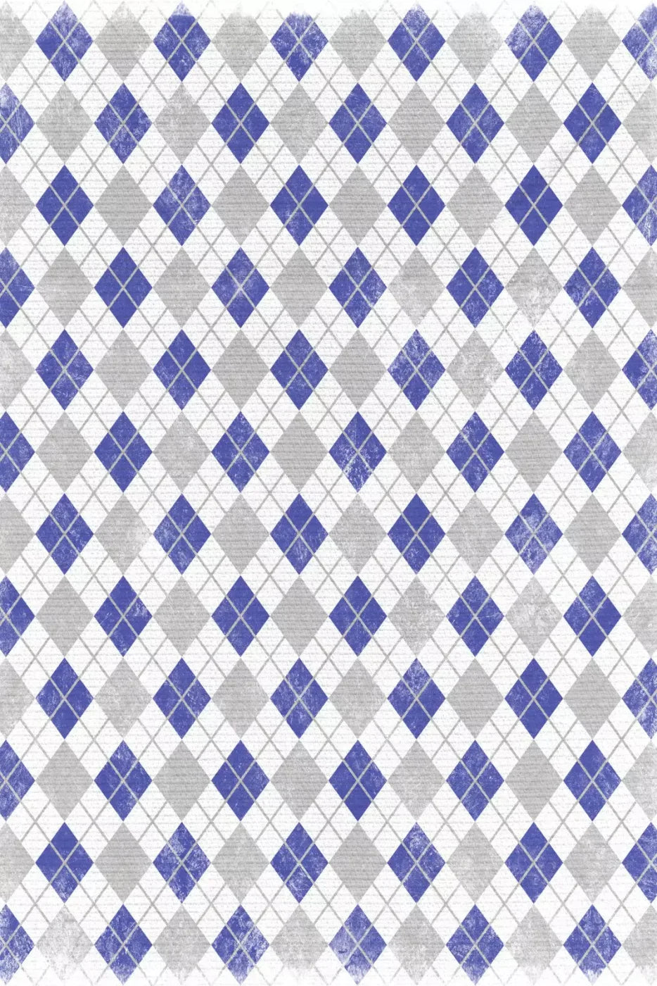 Argyle Blue 4X5 Rubbermat Floor ( 48 X 60 Inch ) Backdrop