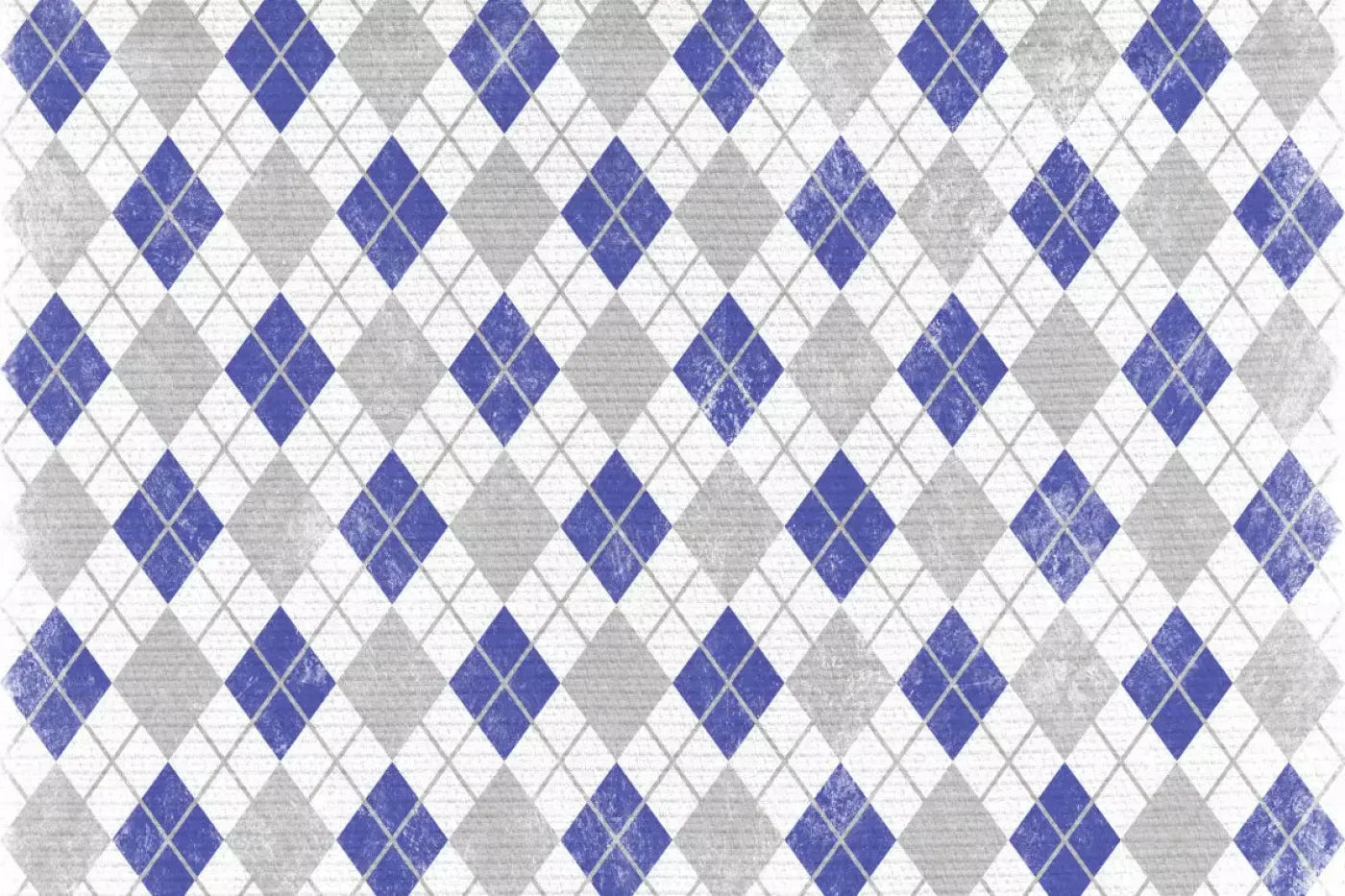 Argyle Blue 5X4 Rubbermat Floor ( 60 X 48 Inch ) Backdrop