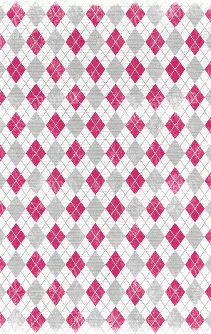 Argyle Pink 10X16 Ultracloth ( 120 X 192 Inch ) Backdrop