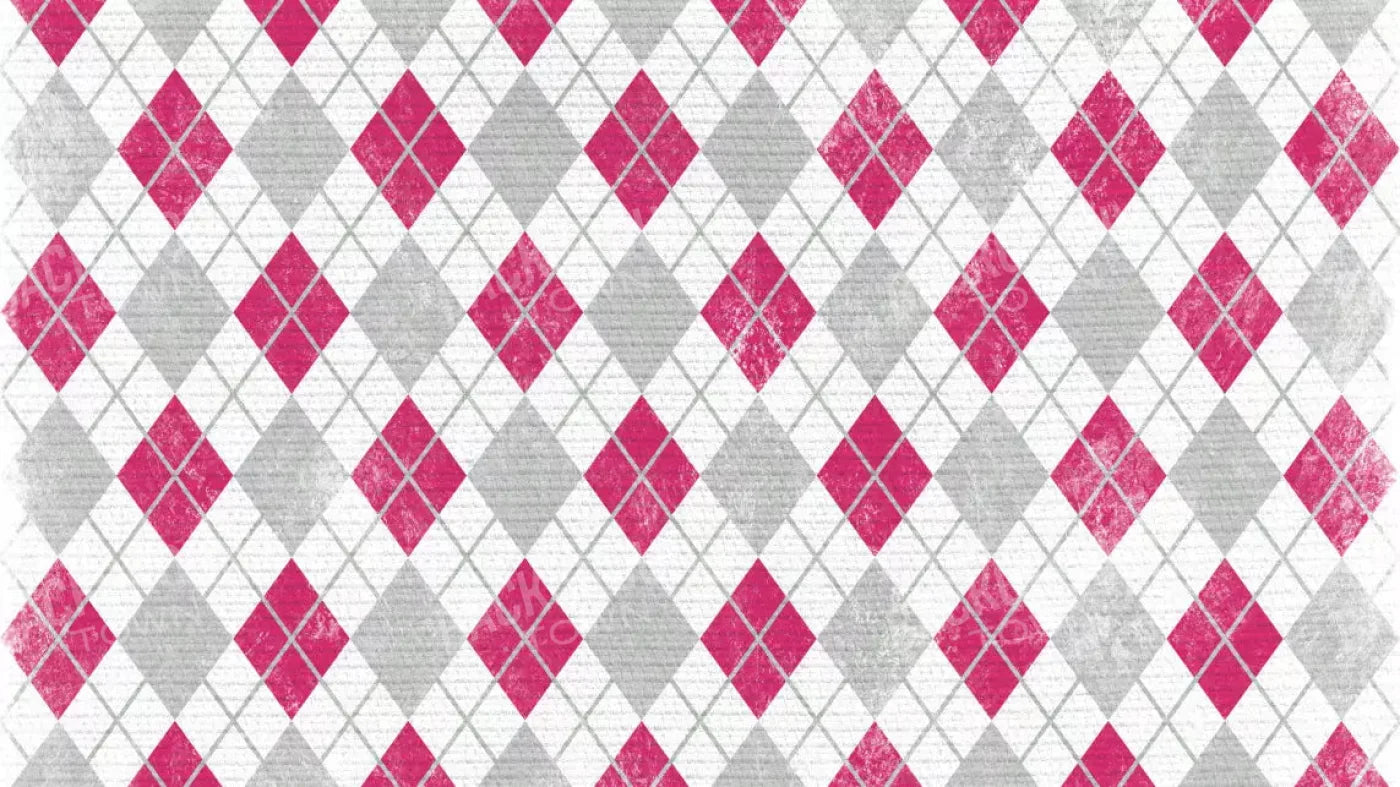 Argyle Pink 14X8 Ultracloth ( 168 X 96 Inch ) Backdrop