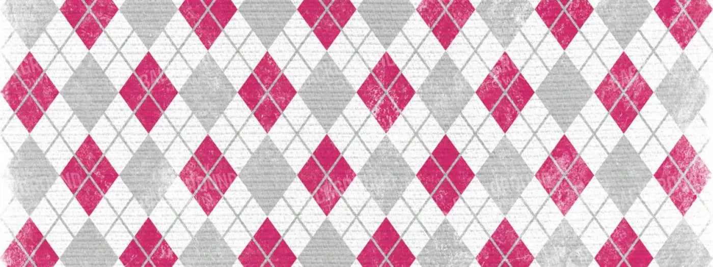 Argyle Pink 20X8 Ultracloth ( 240 X 96 Inch ) Backdrop