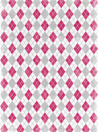 Argyle Pink 5X68 Fleece ( 60 X 80 Inch ) Backdrop