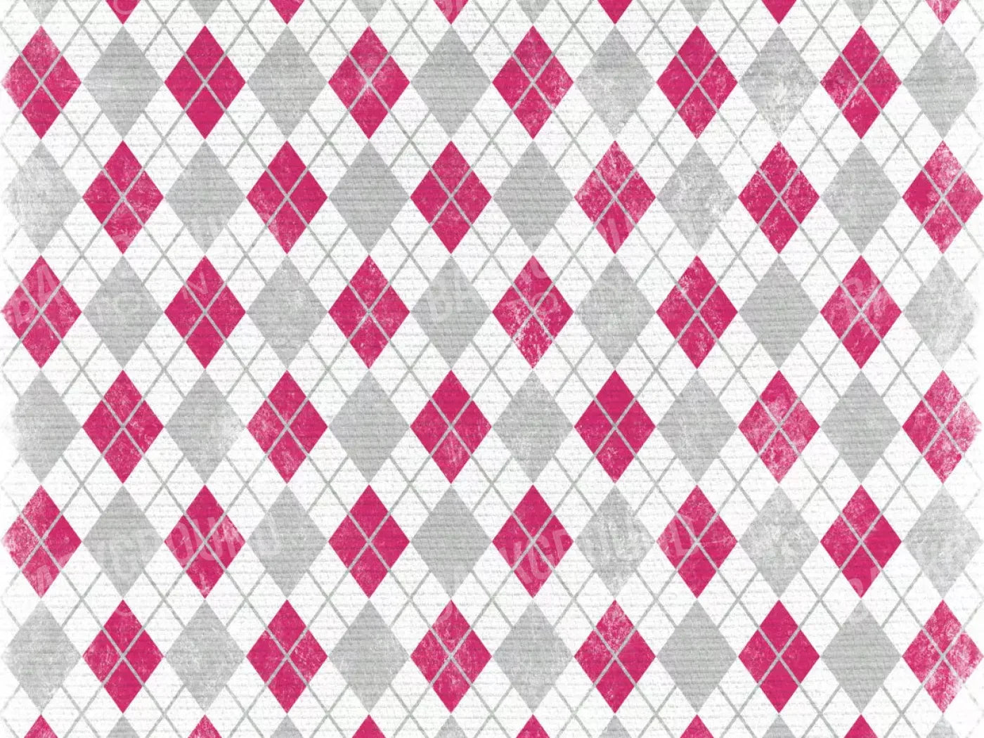 Argyle Pink 68X5 Fleece ( 80 X 60 Inch ) Backdrop