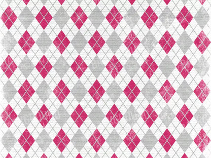 Argyle Pink 68X5 Fleece ( 80 X 60 Inch ) Backdrop