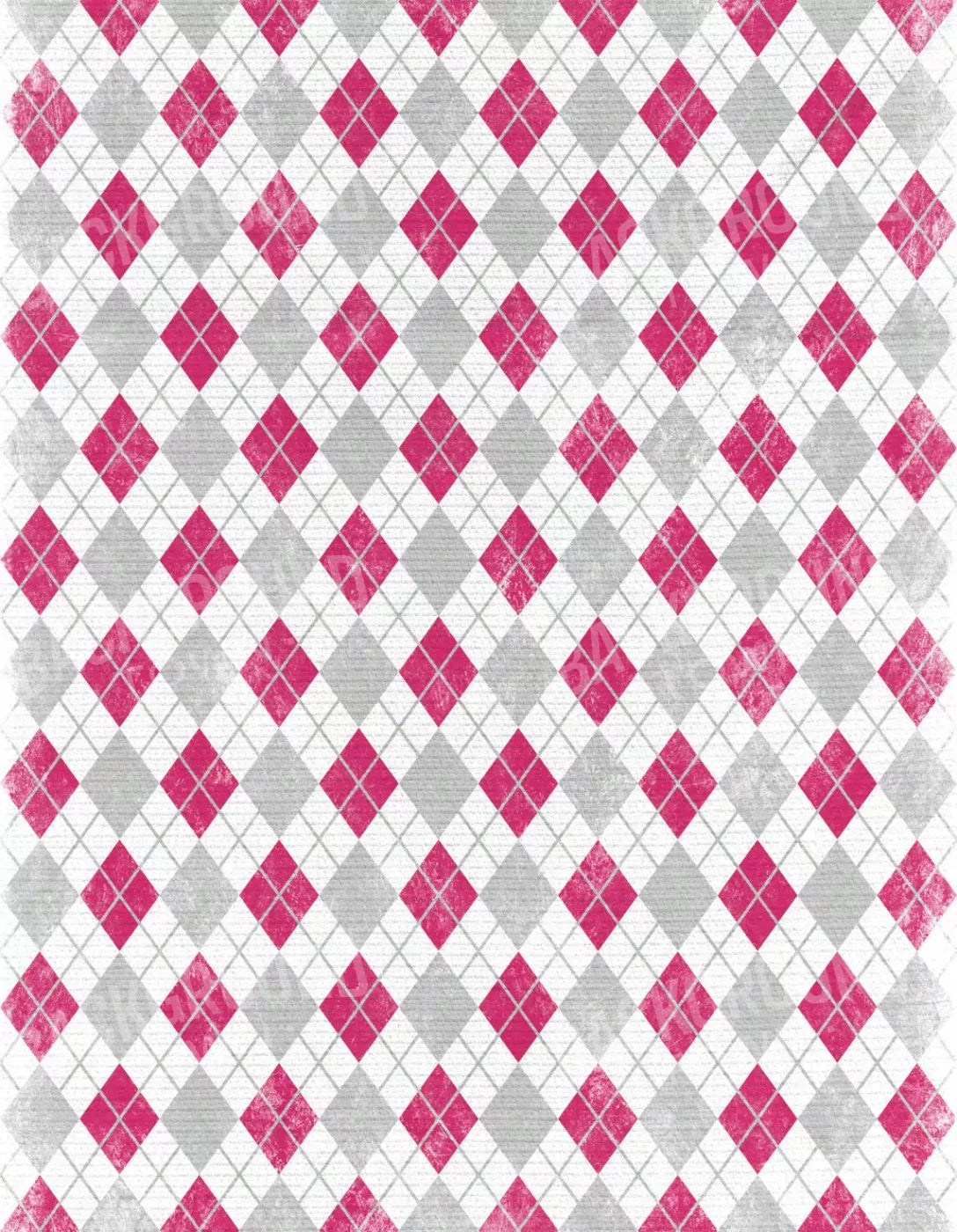 Argyle Pink 6X8 Fleece ( 72 X 96 Inch ) Backdrop