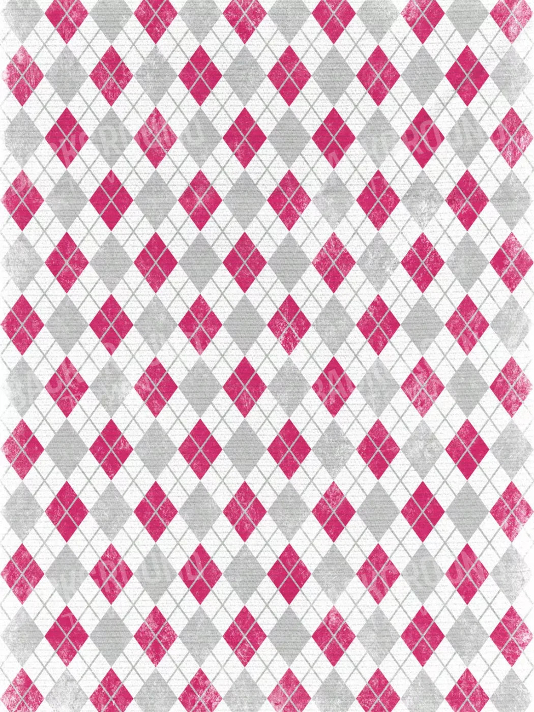 Argyle Pink 8X10 Fleece ( 96 X 120 Inch ) Backdrop