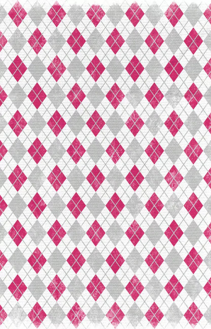 Argyle Pink 8X12 Ultracloth ( 96 X 144 Inch ) Backdrop