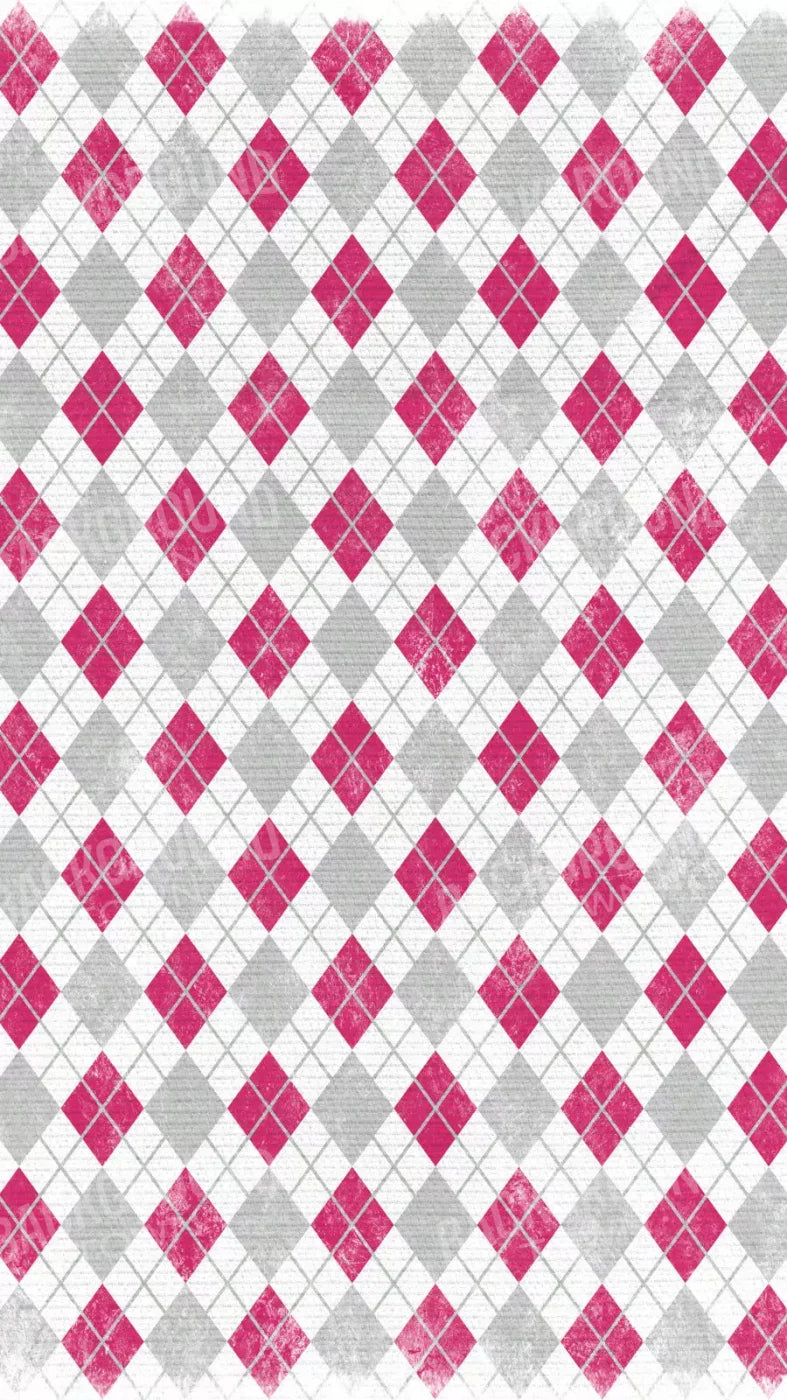 Argyle Pink 8X14 Ultracloth ( 96 X 168 Inch ) Backdrop