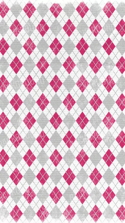 Argyle Pink 8X14 Ultracloth ( 96 X 168 Inch ) Backdrop