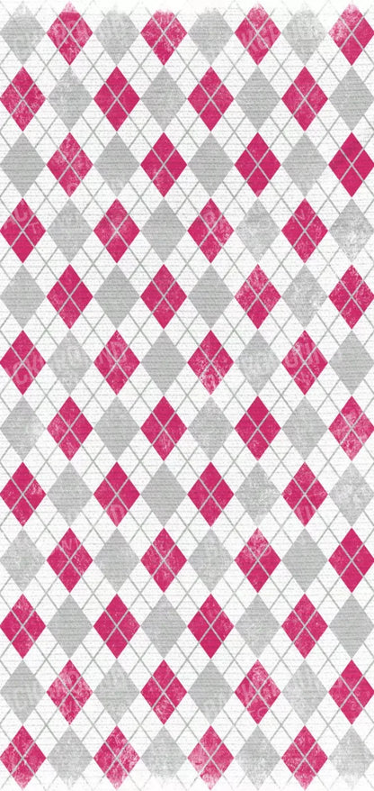 Argyle Pink 8X16 Ultracloth ( 96 X 192 Inch ) Backdrop