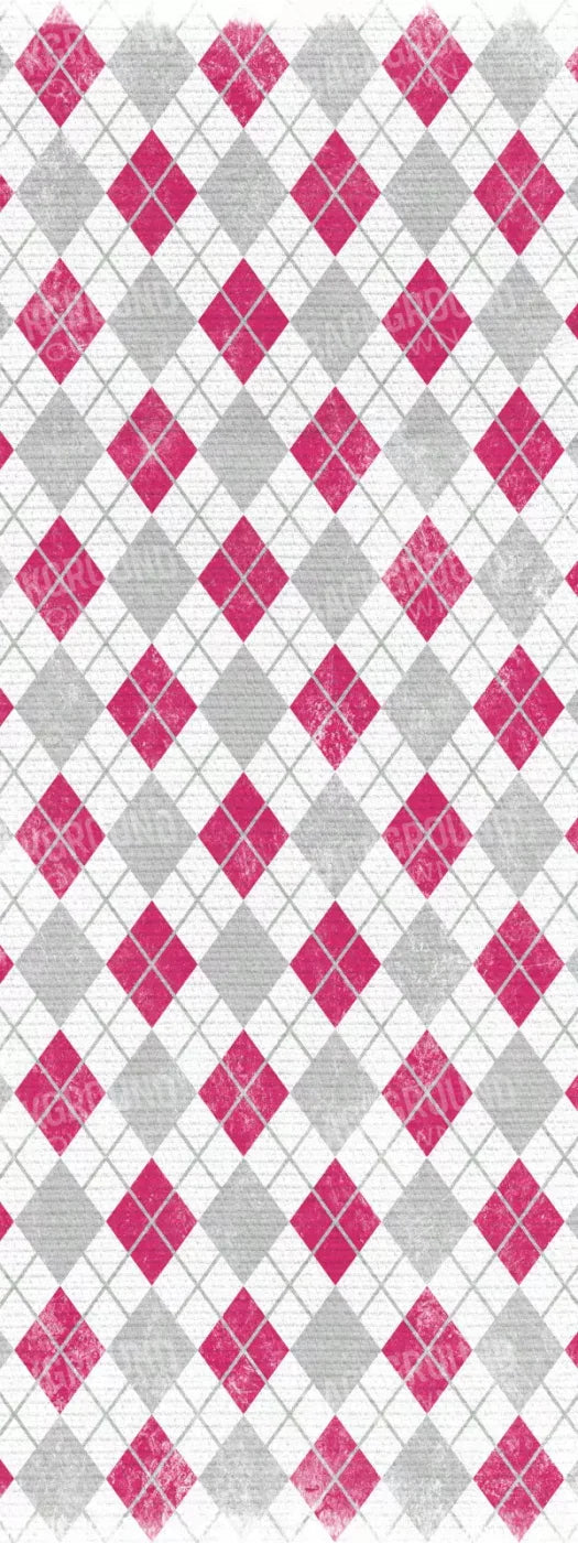 Argyle Pink 8X20 Ultracloth ( 96 X 240 Inch ) Backdrop