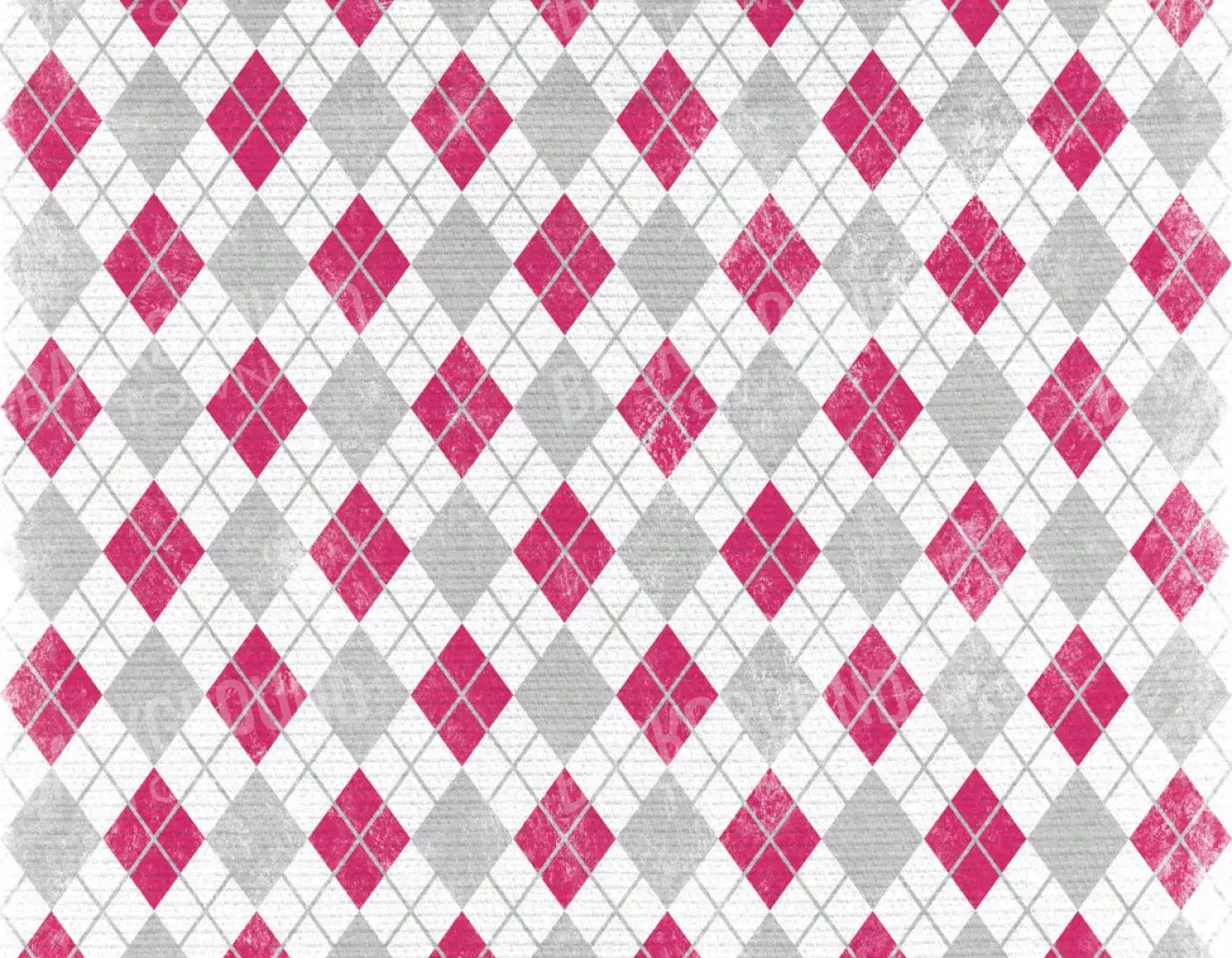Argyle Pink 8X6 Fleece ( 96 X 72 Inch ) Backdrop