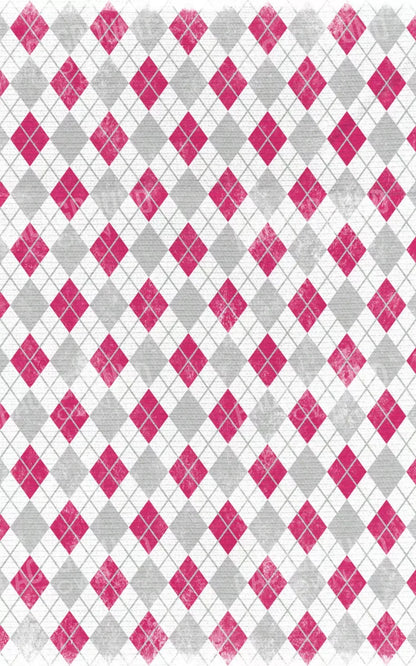 Argyle Pink 9X14 Ultracloth ( 108 X 168 Inch ) Backdrop