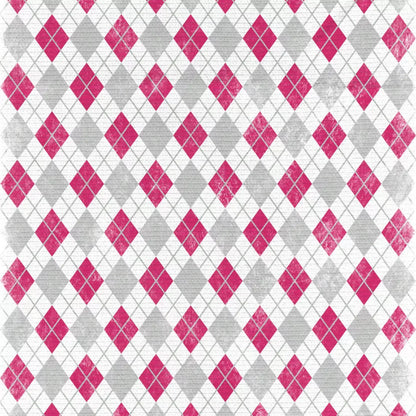 Argyle Pink 5X5 Rubbermat Floor ( 60 X Inch ) Backdrop