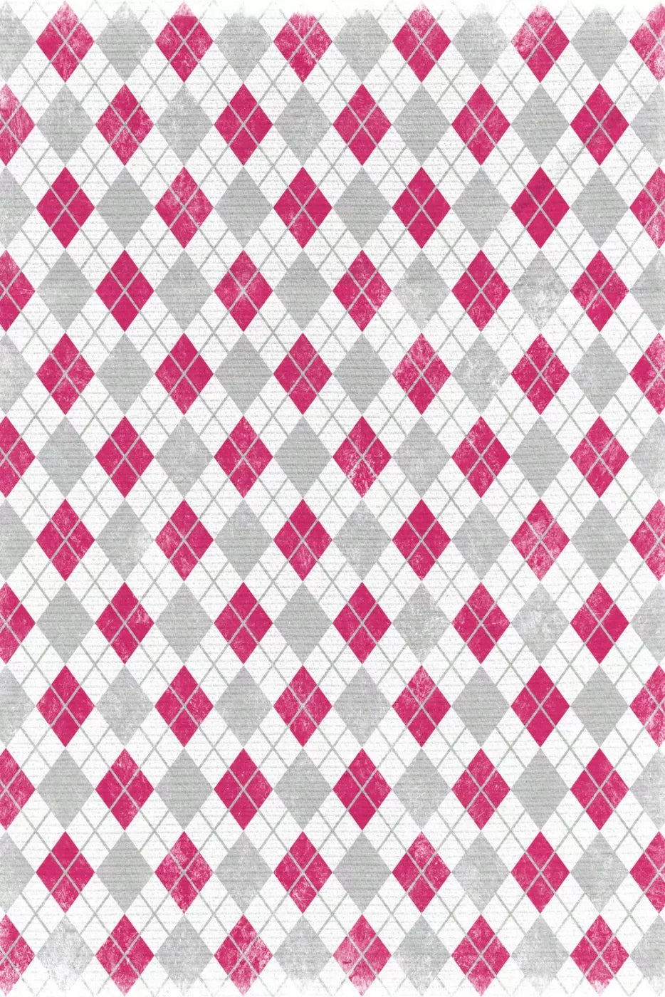 Argyle Pink 4X5 Rubbermat Floor ( 48 X 60 Inch ) Backdrop