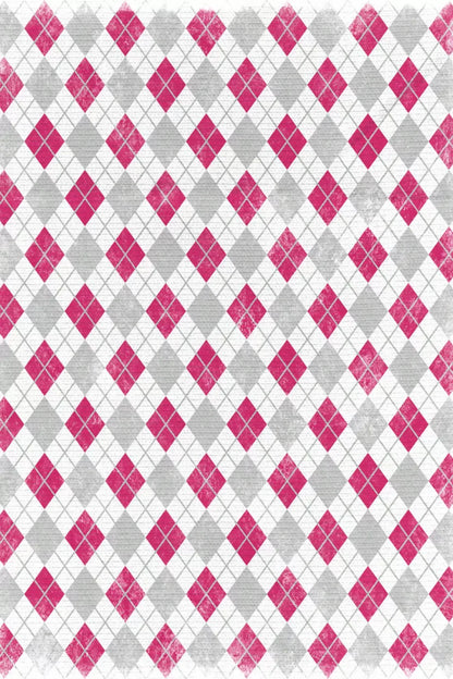 Argyle Pink 4X5 Rubbermat Floor ( 48 X 60 Inch ) Backdrop