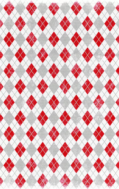 Argyle Red 10X16 Ultracloth ( 120 X 192 Inch ) Backdrop