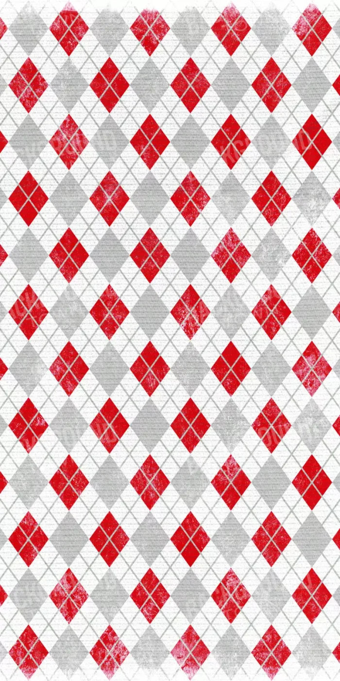 Argyle Red 10X20 Ultracloth ( 120 X 240 Inch ) Backdrop