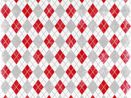 Argyle Red 10X8 Fleece ( 120 X 96 Inch ) Backdrop