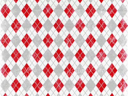 Argyle Red 10X8 Fleece ( 120 X 96 Inch ) Backdrop