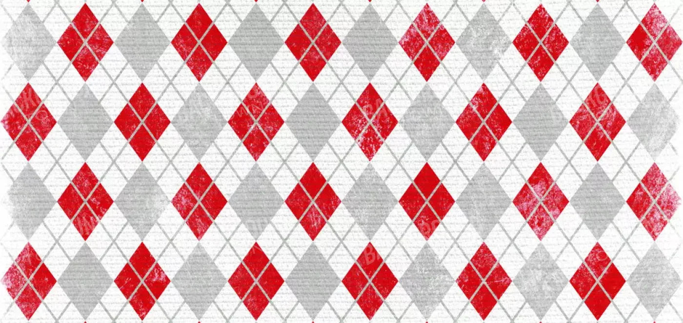 Argyle Red 16X8 Ultracloth ( 192 X 96 Inch ) Backdrop