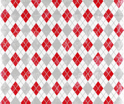 Argyle Red 5X42 Fleece ( 60 X 50 Inch ) Backdrop